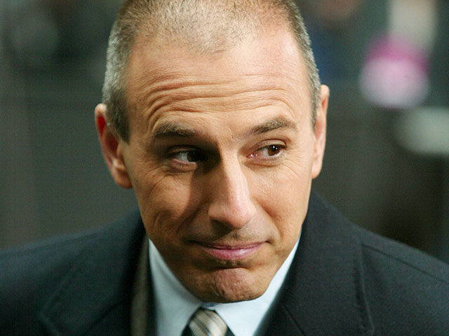 NEW YORK - APRIL 18: Host Matt Lauer annouces Fleetwood Mac before their performance as part of the 2003 'Today' Summer Concert Series at the NBC Studios April 18, 2003 in Rockefeller Center in New York City. (Photo by Scott Gries/Getty Images)