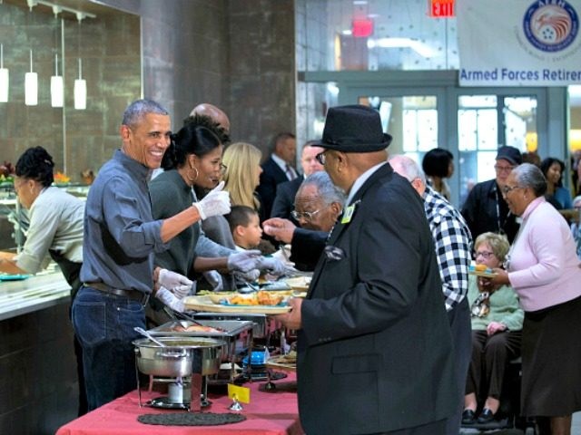 Obama Serves Thanksgiving Dinner