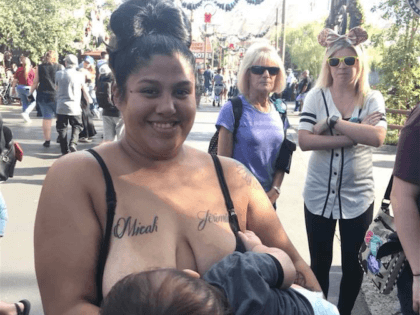 Breastfeeding at Disneyland (Brittni Medina / Facebook)