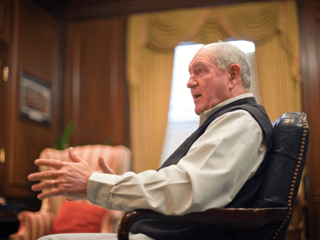 Outgoing Georgia Gov. Sonny Perdue is photographed during an interview in his office Wednesday, Dec. 22, 2010, in Atlanta. Perdue said Wednesday that fellow Republicans need to choose their words carefully when it comes to the emotionally charged debates over immigration. Perdue said his party needs to avoid "a gang-type …