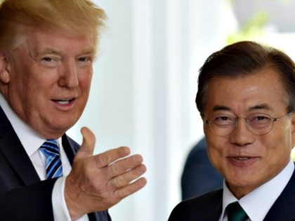 Trump and Moon Jae-in AP