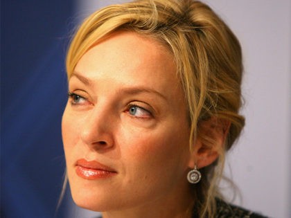 OSLO, NORWAY - DECEMBER 11: Actress Uma Thurman looks on during a press conference for ton