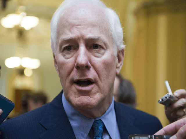 In this July 27, 2017, file photo, Senate Majority Whip John Cornyn of Texas talks to reporters as heads to the Senate on Capitol Hill in Washington. Top Senate Republicans think it’s time to leave their derailed drive to scrap the Obama health care law behind them. And they’re tired …