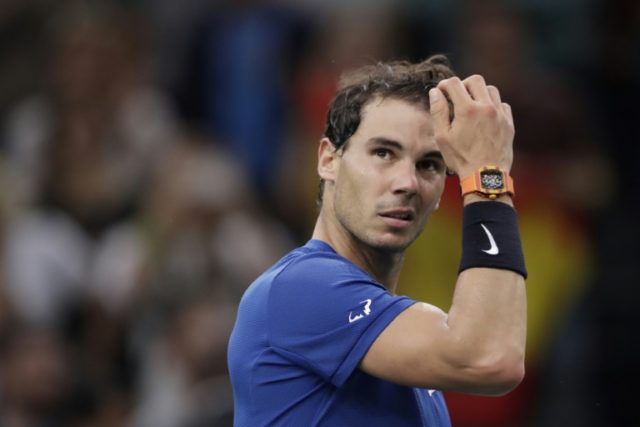 Rafael Nadal was forced to pull out of the Paris Masters last week with a knee injury but