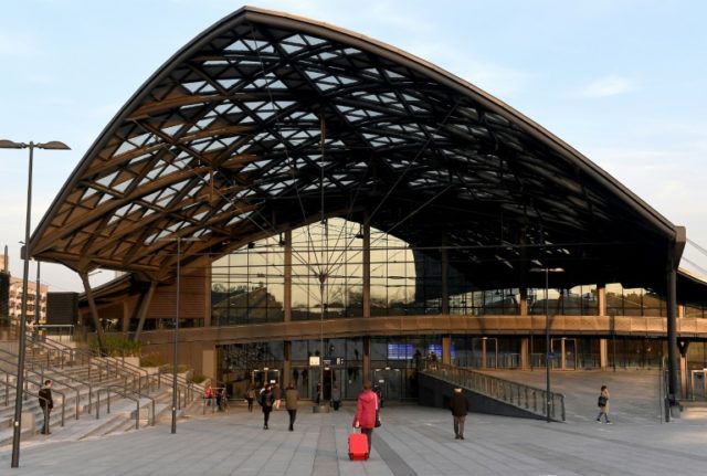 The new train station in central Polish city Lodz already appears ready to welcome visitor