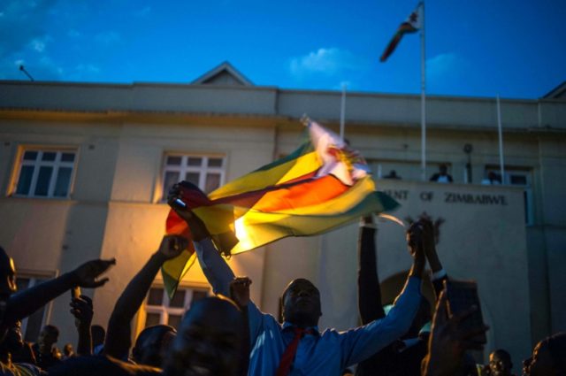 Celebrations erupted in Harare after the resignation of Zimbabwe's autocratic leader, Robe