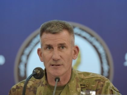 General John Nicholson, who commands US and NATO forces in Afghanistan, says "well ov