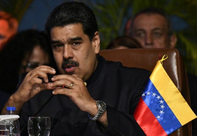 Venezuelan President Nicolas Maduro, shown in this November 24, 2017 file photo, maintains that the United States is carrying out "financial persecution" against Caracas