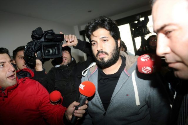 Reza Zarrab (C), shown in this December 2013 file photo, was to go on trial in a Manhattan