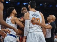 LeBron James, Enes Kanter, Courtney Lee LeBron James, Enes Kanter, Courtney Lee