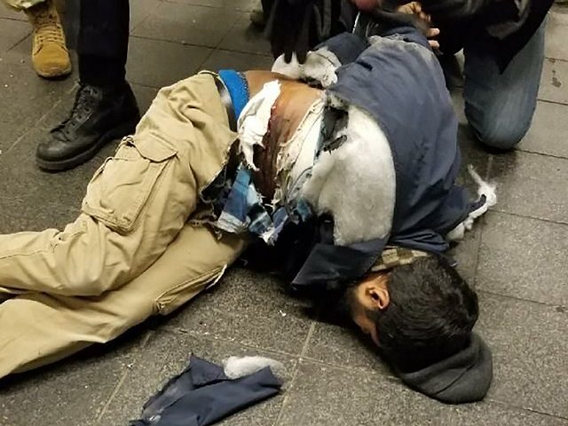 The suspect in police custody following an explosion at Port Authority Bus Terminal.