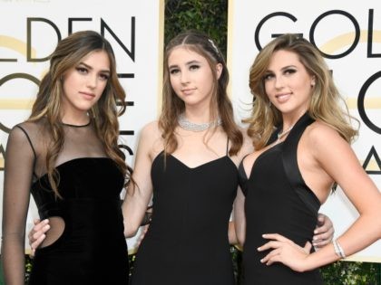 2017 Miss Golden Globe Sistine Stallone, Scarlet Stallone and Sophia Stallone attend the 7