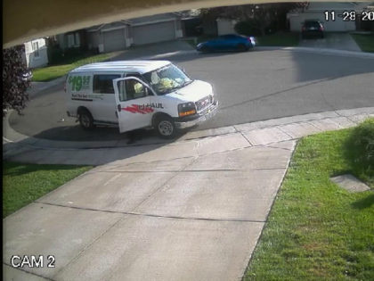 An Amazon driver making deliveries in a California neighborhood left an unpleasant surpris