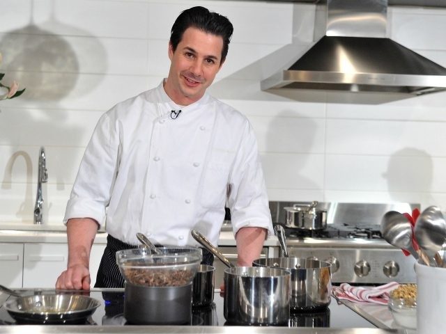 Chef and TV personality Johnny Iuzzini gives a demonstration at Electrolux and Chef Johnny
