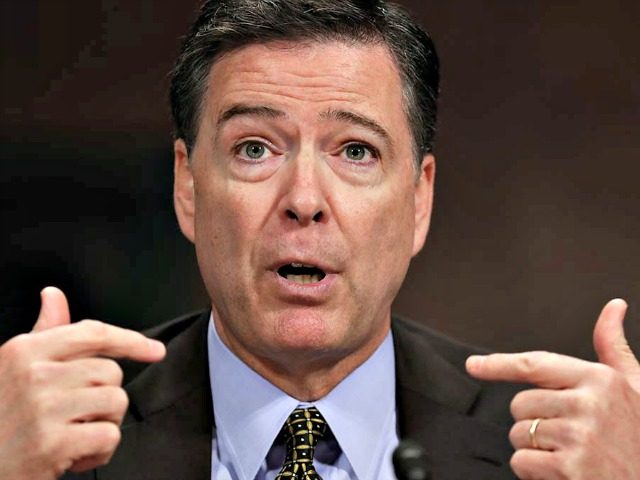 Comey pointing at himself