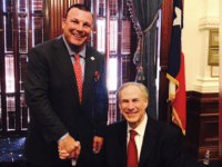 Governor Greg Abbott and Dallas Police Association PAC 1st Vice President Frederick Frazier