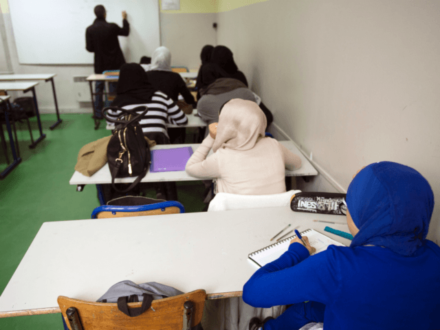 Muslim school, Islamic school, hijab headscarf students