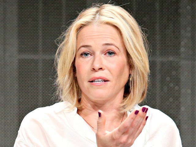 Comedian Chelsea Handler speaks onstage during the 'Chelsea Does' panel discussion at the Netflix portion of the 2015 Summer TCA Tour at The Beverly Hilton Hotel on July 28, 2015 in Beverly Hills, California. (Photo by Frederick M. Brown/Getty Images)