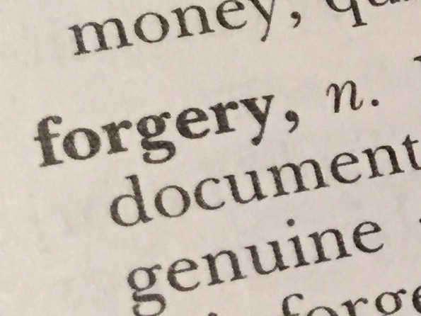 Forgery (Joel Pollak / Breitbart / Black's Law Dictionary)