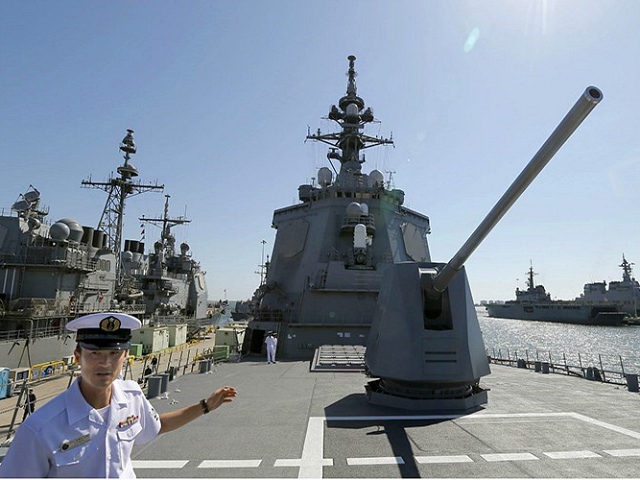 SAN DIEGO, United States - Photo shows the deck of the Japanese Maritime Self-Defense Forc
