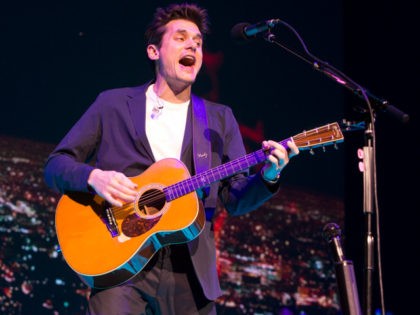John Mayer performs in concert during his "The Search for Everything Tour" at Th