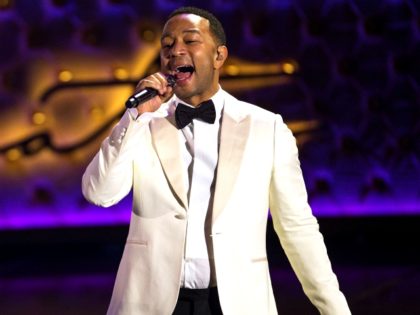 John Legend performs during the Sinatra 100 - An All-Star Grammy concert at the Wynn Las V
