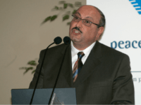 Palestinian ambassador to the United Kingdom Professor Manuel Hassassian speaks during the International Forum Peace and Sport 2007 in Monaco, Thursday, Dec. 6, 2007. (AP Photo/Lionel Cironneau)
