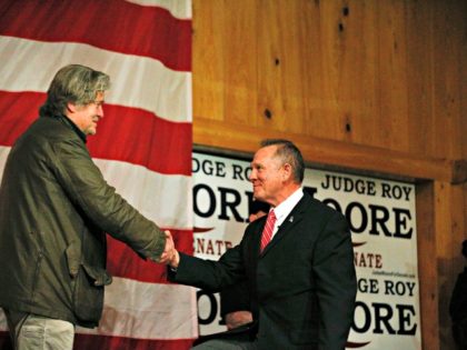 Moore, Bannon on stage