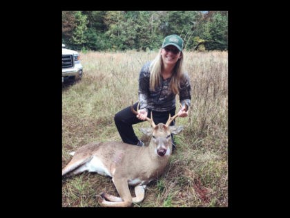 Avid hunter, lawyer Nikki Tate is shown here with one of her hunts.