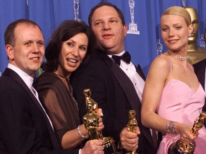 From left to right, David Parfitt, Donna Gigliotti, Harvey Weinstein, Gwyneth Paltrow, Edw