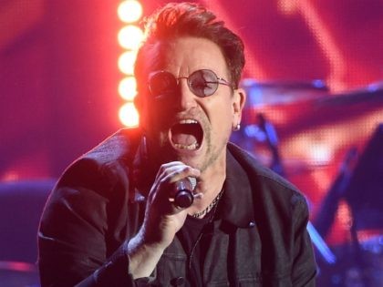 Recording artist Bono of music group U2 performs onstage at the 2016 iHeartRadio Music Fes