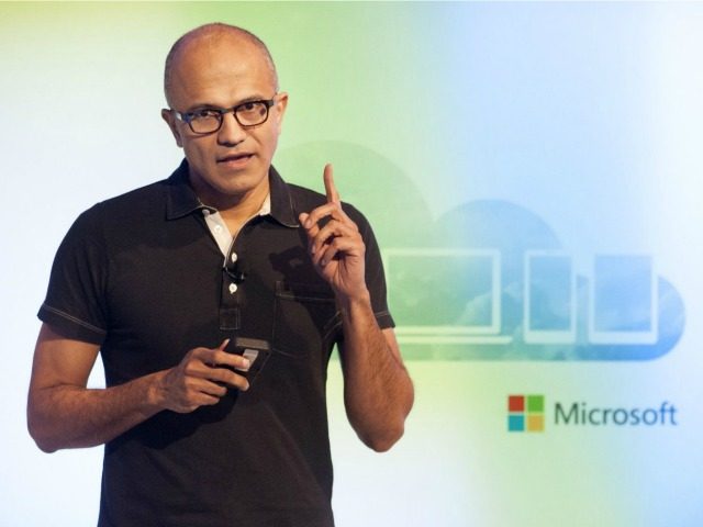 Satya Nadella, CEO of Microsoft, speaks at a media event in San Francisco, California on March 27, 2014. Microsoft is tapping into its software past as it maps its future in the rapidly changing world of Internet technology. Newly anointed Microsoft chief Satya Nadella on Thursday laid out a vision …