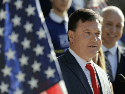 In this Aug. 9, 2017, file photo, Rep. Todd Rokita, R-Ind., speaks during a news conference outside of the Indiana Statehouse in Indianapolis. Rep. Luke Messer is running for Senate in Indiana, though he primarily lives with his family in suburban Washington. One of his chief primary rivals, fellow Rep. …