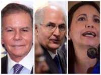 Collage: Maria Corina Machado, the recently exiled mayor of Caracas Antonio Ledezma, and former Venezuelan Ambassador to the United Nations Diego Arria.