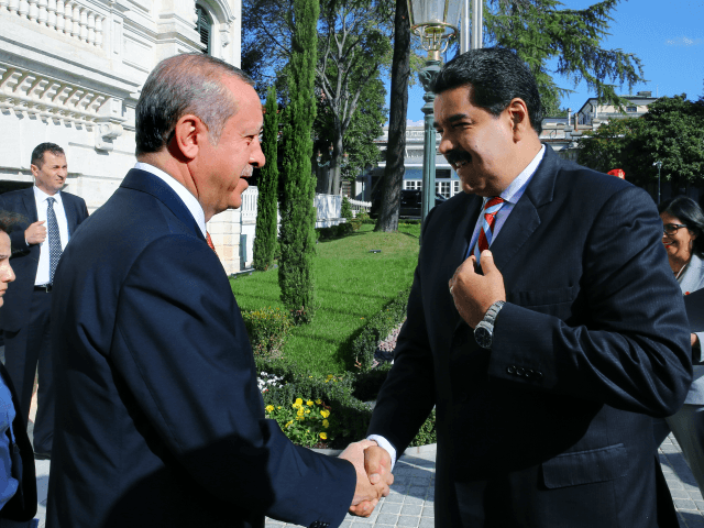 ISTANBUL, TURKEY - OCTOBER 10: Venezuelan President Nicolas Maduro and Turkish President R