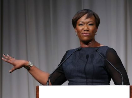 NEW YORK, NY - OCTOBER 29: Host Joy Reid speaks onstage at the 2014 Women's Media Awards at Capitale on October 29, 2014 in New York City. (Photo by Jemal Countess/Getty Images for The Women's Media Center)