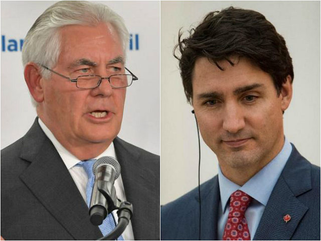 Secretary of State Rex Tillerson and Canadian Prime Minister Justin Trudeau