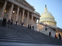 us-capitol-building-dc-christmas-break-12-21-17-getty WASHINGTON, DC - DECEMBER 21: Members of the House of Representatives leave for Christmas break after passing a stopgap measure that will avoid a government shutdown one day before the deadline, at the U.S. Capitol on December 21, 2017 in Washington, DC. The Senate is scheduled to vote on the …