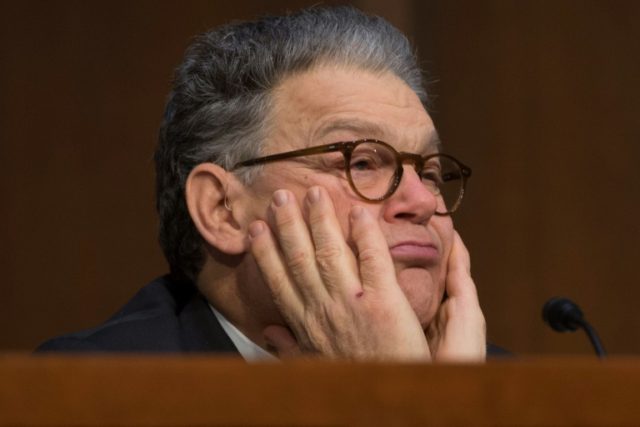 Al Franken -- shown here in October at a hearing on Capitol Hill -- resigned from the US S