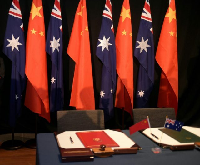 China lodged an official protest with Canberra last week