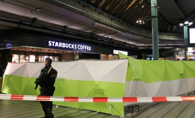 The incident happened at Schiphol airport's busy plaza, which is criss-crossed by thousand