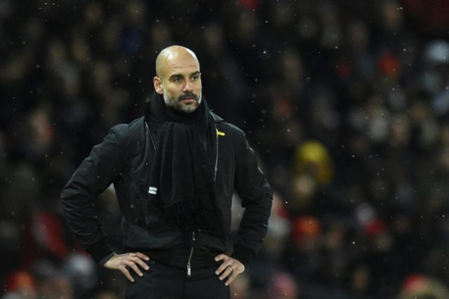 Manchester City manager Pep Guardiola flatly denied directing his players to deliberately