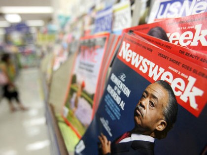 CHICAGO - AUGUST 2: The August 2 issue of Newsweek magazine is shown on a newsstand on August 2, 2010 in Chicago, Illinois. It was reported that Sidney Harman, the founder of Harman International Industries Inc. has signed a deal with the Washington Post Company for it's subsidiary Newsweek magazine …