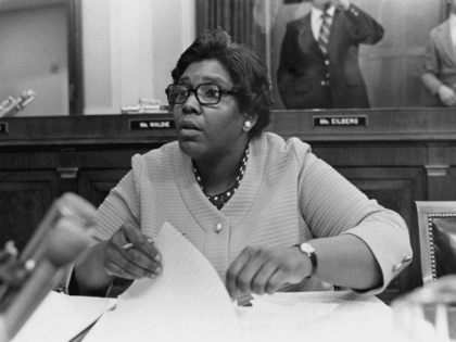 American congresswoman Barbara Jordan (1936 - 1996) from Texas, on the House Judiciary Committee during a hearing on the impeachment of President Richard Nixon, Washingon D.C., July 1974. Photo by Keystone/Hulton Archive/Getty Images)