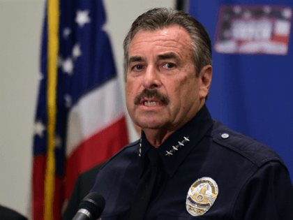 LAPD Chief Charlie Beck addresses the media at Police Headquarters in Los Angeles, California on October 20, 2014 on the death of a Cal State Northridge University engineering student Abdullah Abdullahtif Alkadi from Saudi Arabia and subsequent arrests. AFP PHOTO / Frederic J. BROWN (Photo credit should read FREDERIC J. …