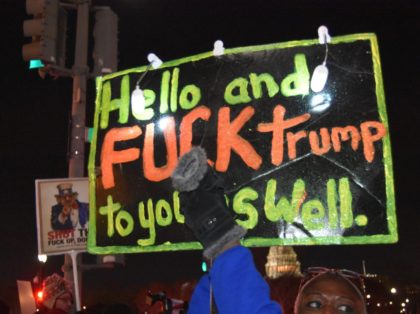 Fuck Trump SOTU sign