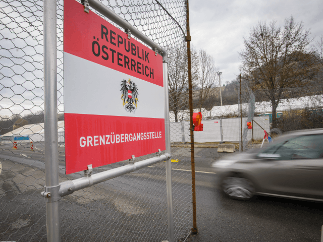 A picture taken in the village of Spielfeld, Austria, on February 20, 2017 shows a border