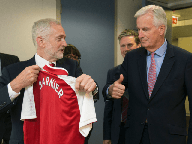 Michel Barnier and Jeremy Corbyn