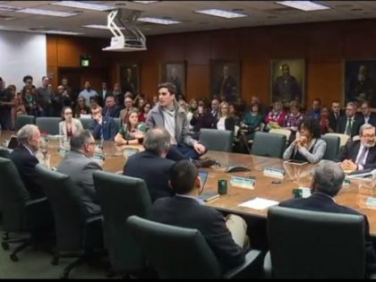 A student at Michigan State disrupts a Board of Trustees meeting to appoint an interim President