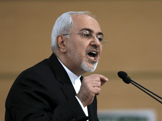 Iran's foreign minister Mohammad Javad Zarif speaks during the Tehran Security Conference in Tehran, Iran, Monday, Jan. 8, 2018. Iran's foreign minister has warned neighboring countries over fomenting insecurity in his country, a reference to anti-government protests that have roiled Iran over the past two weeks. (AP Photo/Ebrahim Noroozi)